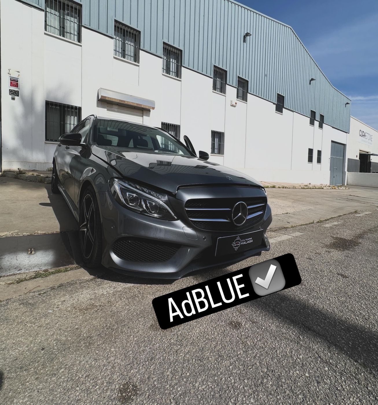 Mercedes-Benz C220d 2018 con solución AdBlue SCR y reprogramación ECU en Málaga
