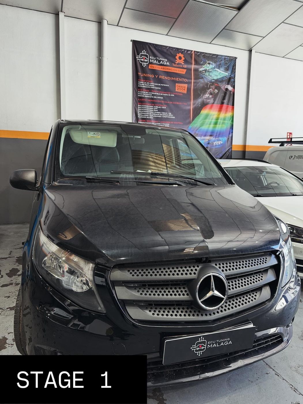 Mercedes-Benz Vito 119 BlueTEC Stage 1 con reprogramación ECU Bosch EDC17C66 en Málaga